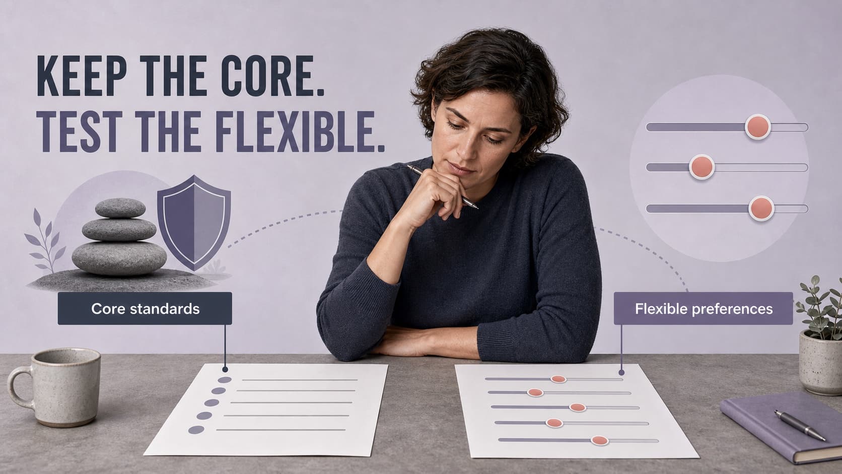 Core relationship standards compared with flexible dating preferences