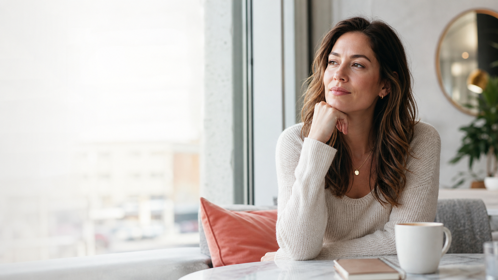Woman thoughtfully reviewing her dating standards