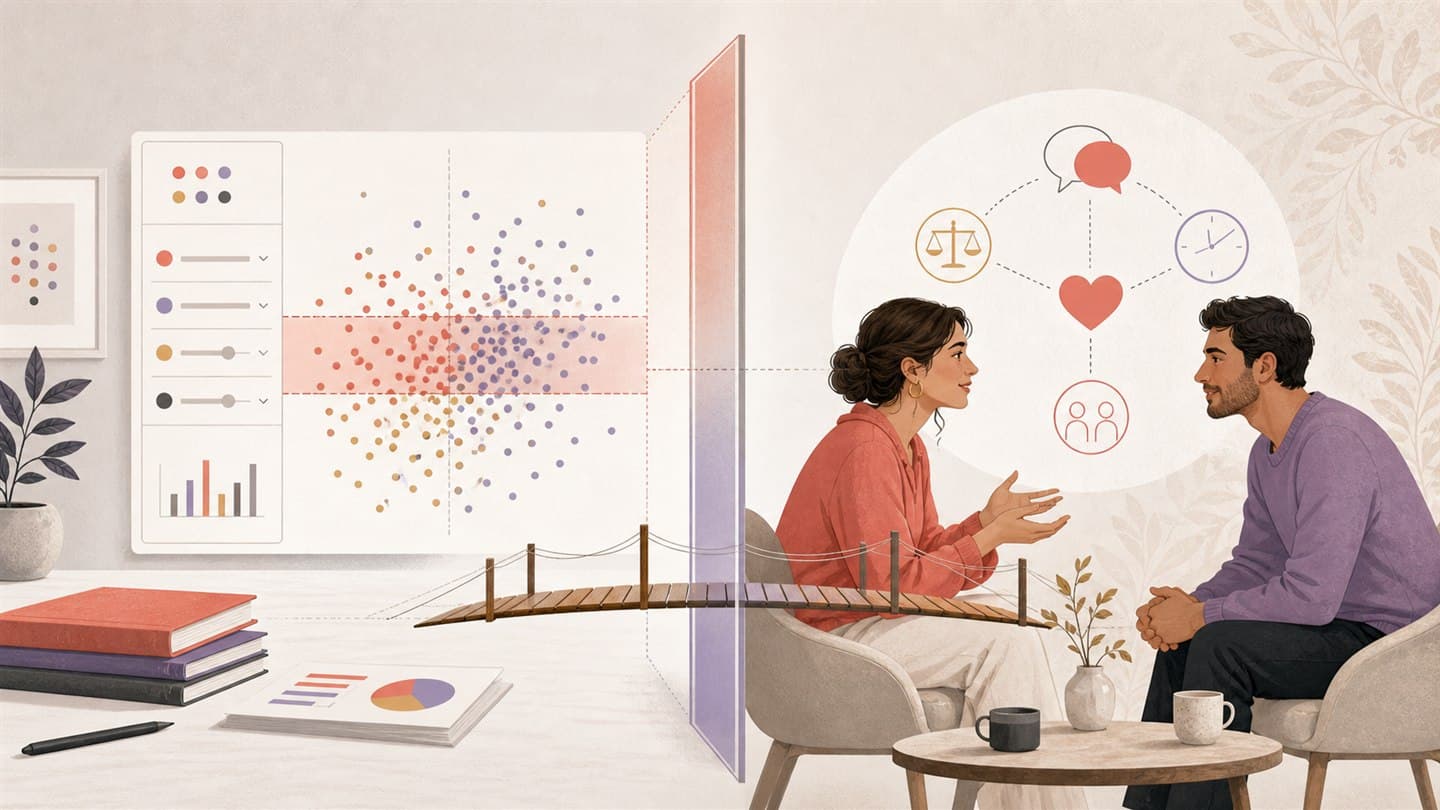 The boundary between demographic analysis and the compatibility learned through real conversation